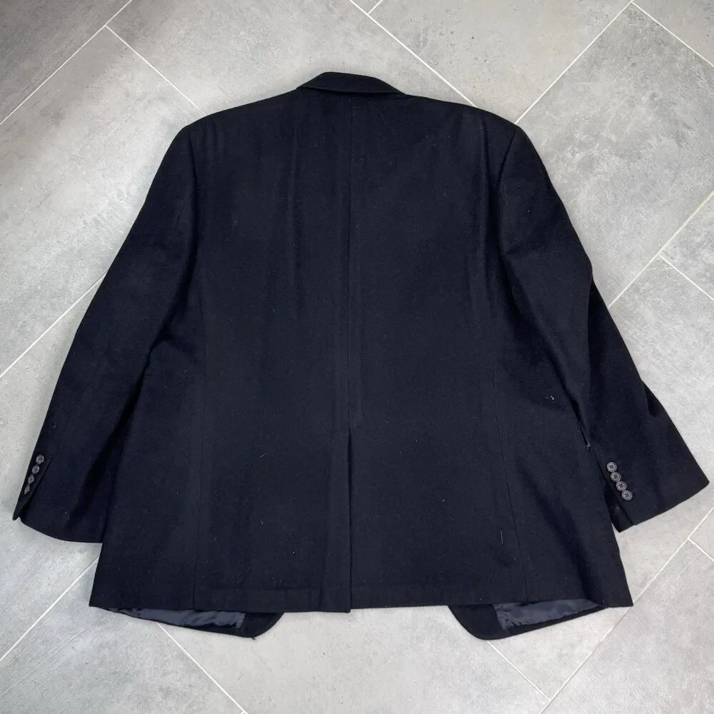 Ralph Lauren Loro Piana Camel Hair Blazer Black 46R Sport Coat